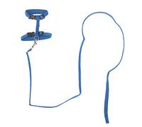 Haofy Ensemble Harnais et Laisse pour Chat, Poitrine Réglable Anti-évasion, Cou de 8,3 à 13,4 Pouces, 6,7 à 10,6 Pouces pour Chatons en Croissance, Marche en Plein Air, Boucles à (Blue)