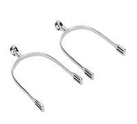 Haofy Éperons de Chevaux Anglais, éperons à Cheval en Acier Inoxydable, Application Large, 2 Pcs avec Ballon à Rouleau pour Compétitions équestres Anglaises