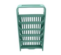 Haofy Étagère de Rangement Réglable en Plastique à 5 Niveaux avec Séparateurs pour Livres, Dossiers et Fournitures de Bureau pour Petits Appartements, Bureau à Domicile, Dortoir Universitaire (Green)