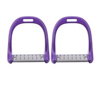 Haofy Étriers de sécurité équitation étriers en Aluminium avec Coussinet en Acier Inoxydable 120 X 36 Mm Bande de Roulement Antidérapante épaisseur 1220 G Paire pour Cavaliers équestres Entraînement