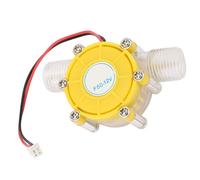 Haofy F50 Micro Hydro DC Pompe à Débit D'eau Générateur D'énergie Hydroélectrique, Générateur Compact et Léger avec Surface Lisse pour les Projets D'énergie Verte de Bricolage (F50 12V jaune
