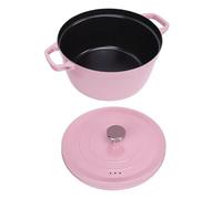 Haofy Faitout émaillé Cocotte en Fonte de 9,45 Pouces avec Couvercle Rétention de Chaleur Robuste pour Braiser la Cuisson Ragoûts de 24 Cm Rôtir du Pain