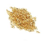 Haofy Fermoirs à Griffes de Homard, 200 Pièces, Attaches Métalliques Durables pour Projets de Fabrication de Bijoux à Faire Soi-même (Fermoir mousqueton 302 doré 200/paquet)