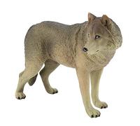 Haofy Figurine de Loup, Modèle d'animal de Simulation de la Faune, Jouet Réaliste en PVC Peint à la Main, pour l'éducation des Enfants et la Décoration de la Maison (M-604 Grand Loup mâle Bleu)
