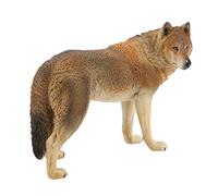 Haofy Figurine de Loup, Modèle d'animal de Simulation de la Faune, Jouet Réaliste en PVC Peint à la Main, pour l'éducation des Enfants et la Décoration de la Maison (M-771 Grand Loup mâle Brun)