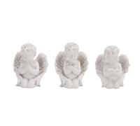 Haofy Figurines de Statue de Chérubin, Mini Sculpture d'ange en Résine, Ensemble de Décoration pour la Maison, Bibliothèque, Table de Chevet, Affichage, Ornement, Cadeau, 3 Pièces