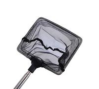 Haofy Filet de Pêche Télescopique, Mini Filet de Pêche Ultraléger Réglable en Acier Inoxydable avec Poignée de 16 à 44 Cm pour la en Eau Douce, Enfants, Hommes et Femmes (carré)