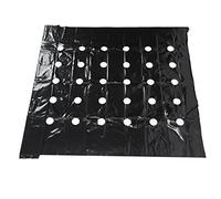 Haofy Film de Paillis PE perforé de 6 d'épaisseur pour Le Contrôle des Mauvaises Herbes avec Paillis Noir à Haute Résistance à la Traction pour Plates-Bandes, Jardins Surélevés, Champs Extérieurs