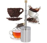 Haofy Filtre-Presse Portable pour café et thé, Presse Finale Réutilisable en Acier Inoxydable, Type Presse, Infuseur à café, Passoire à Ressort, Filtre à Piston Réutilisable pour la