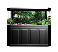 Haofy Fond d'aquarium de Forêt Tropicale 3D Autocollant en PVC pour Poissons 48 X 18 Pouces Améliore l' Aquatique avec Une Scène sous-Marine Vibrante Application Facile pour Une Finition Lisse