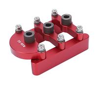 Haofy Gabarit de Chevilles à Centrage Automatique, Outil Pratique pour le Travail du Bois pour Débutants, Alliage D'aluminium Rouge