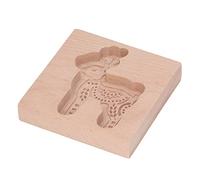 Haofy Gingerbread - Forme du Tampon de Presse de la Compensation en Bois de Hêtre avec une Lisse pour une Libération Facile, pour les Biscuits et les Muffins, le Design Léger (Petit motif de cerf)