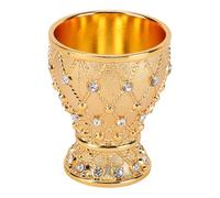 Haofy Gobelet Médiéval, Gobelet Gothique Vintage avec Motif en Relief en Alliage de Zinc pour Communion, Mariage, Bar, Décoration D'intérieur, Calice à Vin Royal (GOLD)