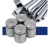 Haofy Goupilles D'espacement en Verre en Acier Inoxydable, 25x40mm, 4 Pièces, Résistantes à la Corrosion, pour la Fixation de publicité en Verre, étagère D'exposition (25 * 25MM)