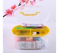 Haofy Grande Boîte à Coudre 10 Pièces, Enfile-aiguille, Ruban à Mesurer, Ciseaux, Kit de dé à Coudre, Outil pour Vêtements, Artisanat D'aiguille, Couture à Domicile (YELLOW)