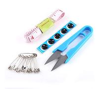 Haofy Grande Boîte à Coudre 10 Pièces, Enfile-aiguille, Ruban à Mesurer, Ciseaux, Kit de dé à Coudre, Outil pour Vêtements, Artisanat D'aiguille, Couture à Domicile (Rose rouge)