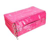 Haofy Grande Trousse à Crayons avec Poignée Portable à 360 Trous, Sac de Rangement Multifonction pour Pochette à Stylos, Rangement de Papeterie, Idéal pour L'école, Le Bureau, Les Artistes, Tissu