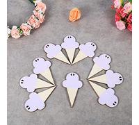 Haofy Guirlande à Suspendre en Bois, Décoration Murale, Bannière de Cornet de Crème Glacée, 10 Pièces avec Ficelle de 150 Cm, Rose, pour Chambre d'enfant, Dortoir, Fête, Décor de Fête Prénatale,