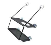 Haofy Hamac pour Chat, Ventouse Forte, Double Couche, Installation Suspendue, Tissu, Perchoir de Fenêtre pour Chat, Siège de Repos (Noir 2 Couches)