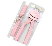 Haofy Harnais pour Chien, Laisse, Décoration d'abeille Mignonne, Ensemble Réglable en Velours côtelé Doux et Respirant pour Chiens et Chats, Gilet Léger pour Chien, Corde de Traction pour Chiens de