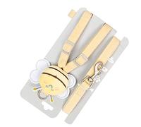 Haofy Harnais pour Chien, Laisse, Décoration d'abeille Mignonne, Ensemble Réglable en Velours côtelé Doux et Respirant pour Chiens et Chats, Gilet Léger pour Chien, Corde de Traction pour Chiens de