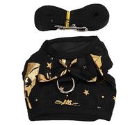 Haofy Harnais pour Lapin, Laisse Réglable en Nylon Respirant pour Petit Animal Marchant avec Corde de Traction pour Lapin, Chaton, Cochon d'Inde, Hérisson, Jolis Motifs (M)