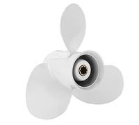 Haofy Hélice Hors-Bord Haute Performance 3 Pales Adaptée aux Moteurs Hélice RH pour Bateau Adaptée aux Modèles Toute L'année de T8, T9., T15 en Alliage D'aluminium Solide Blanc