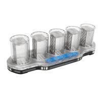 Haofy Horloge à Tube Lumineux avec Lumière LED RVB Personnalisable, Fonction de Commutation et D'alarme 12/24 Heures, Connexion USB Type C Pratique.