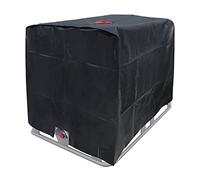 Haofy Housse de Protection pour Réservoir D'eau, Tissu Oxford Résistant à la Pluie, Housse de Protection pour Seau IBC Ton avec Fermeture éclair et Dessus en Nylon sécurisé, pour (BLACK)