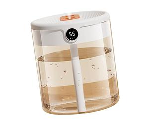 Haofy Humidificateur d'air à Double Buse 2L, Humidificateur USB Silencieux à Double Jet avec écran LCD pour Chambre à Coucher, Hydrate la Peau Sèche et l'aromathérapie (WHITE)