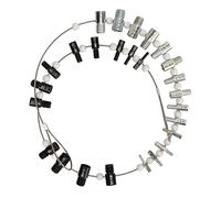 Haofy Identificateur de Filetage Robuste pour L'évaluation de la Taille des écrous et des Boulons, Idéal pour les Mécaniciens Automobiles, les Garages, L'acier au Carbone