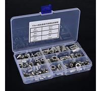 Haofy Insert fileté en Acier Inoxydable 304, Jeu D'écrous à Rivets Aveugles pour L'entretien Ménager M3 M4 M5 M6 M8 M10, 93 Pièces en Boîte, Facile à Transporter