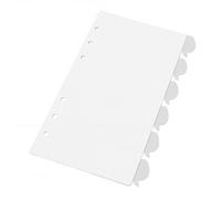 Haofy Intercalaires à Feuilles Mobiles A6, Pages de Séparation en Plastique PP à 20 Trous avec Index de Fruits, Surface Lisse et Languettes de Traction, pour Planificateur Scolaire, Journal, (WHITE)