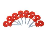 Haofy Isolateurs de Clôture électrique, Anneaux à Vis Durables, Isolant pour Clôture électronique, 50 Pièces pour Tas de Bois, écologique, Rouge
