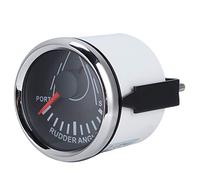 Haofy Jauge D'angle de Gouvernail de Bateau à écran LCD 9-32 V, Compteur D'angle de Gouvernail Universel de 52 Mm avec Verre incurvé, Fonction Anti-buée, adapté à les Capteurs de (Cadran noir