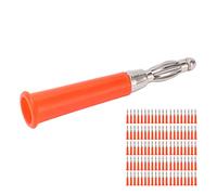Haofy Jeu de Connecteurs de Fiche Banane de 4mm, 100 Pièces, pour Tests électriques et équipements de Soudage, Matériaux Durables en Cuivre et ABS (rouge)