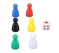 Haofy Jeu de Dés de Pièces D'échecs en Plastique, Couleurs Durables, Dés de Jeu à 6 Faces pour Jouer à des Jeux ou Enseigner Les Mathématiques