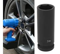 Haofy Jeu de Douilles à Choc, Douille Hexagonale Profonde de 21 Mm, 22 Mm, 24, Construction en Acier, Conception à 6 Points pour les Mécaniciens (21MM)