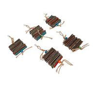 Haofy Jouet à Mâcher en Papier pour Perroquets et Perruches, Design Amusant en Carton coloré avec Bûches, Feuilles de Papier, Corde de Chanvre de 22 à 24,9 Cm de Longueur, Petite et Moyenne Taille,