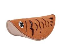 Haofy Jouet à Renifler pour Animaux de Compagnie, Poisson Rôti Brun, Jouet Interactif Doux D'entraînement à la Recherche de Nourriture pour Chien et Chat, activité de Plein Air