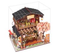 Haofy Jouet D'assemblage en Bois Modèle de Magasin de Sushi Créatif Bricolage adapté aux Adultes, échelle 1:24