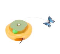 Haofy Jouet de Chat Rotatif Automatique avec Papillon électrique Tentille avec de pour Les Chats Intérieurs Exercice de Divertissement alimenté par Batterie