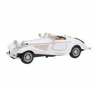 Haofy Jouet de Modèle de Voiture Vintage, Véhicule de Simulation en Arrière pour Les Enfants, Voiture en Alliage Vif et coloré avec Lumière et Musique, Enfants Le Jour de l'anniversaire, Noël (White)