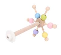 Haofy Jouet de Perchoir à Oiseaux, Perchoir en Bois avec Moulin à Vent Rotatif pour Inséparables Calopsittes, Petite Cage à Oiseaux à Mâcher, Salle de Jeu d'escalade, 7,3 X 7,9 Pouces