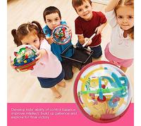 Haofy Jouet de Puzzle de Boule de Labyrinthe d'intellect 3D, Jeu de Labyrinthe d'éducation 'Imagination, 100 Barrières Difficiles pour Les Enfants de Plus de 6 Ans