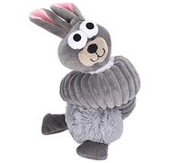 Haofy Jouet Molaire en Peluche Durable pour Chien, Longue Bande en Forme d'animaux, pour Mordre et Nettoyer Les Dents, pour Chiens, Lapin Mignon Gris, 27,56 X 5,12 X 2,36 Pouces (Lapin Mignon Gris)