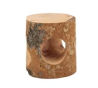 Haofy Jouet Molaire Sûr pour la santé Dentaire, Conception de Trou en T pour Lieu de Jeu pour Hamsters, pour Ours doré, Hamster en Bois de Pommier Grimpant sur Un Tronc d'arbre