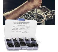 Haofy Kit D'assortiment de Vis Autotaraudeuses à Tête Cylindrique M3, en Acier au Carbone avec Rangement en Plastique, pour Plastique, Bois et Métal Souple, 450 Pièces