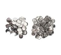 Haofy Kit de Badge à Broches de Bouton 100 Ensembles Lissage des Composants Métalliques pour Badge, Idéal pour le Métier des Passionnés (37MM)