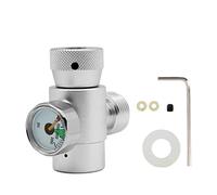 Haofy Kit de Connecteur Adaptateur de Remplissage CO2 pour Bouteille TR21-4 Argent M¨¦tal Durable Anticorrosion Valve Ajustable Compatible Remplissage Cylindre Tank